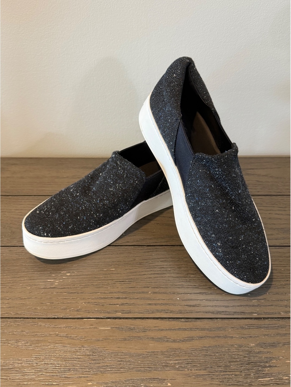 Vince Black Slip-On Sneakers Size 8.5